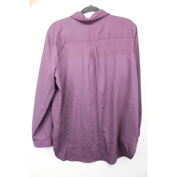 Calvin Klein Dark Purple Button Down Blouse-Size XL-Office-Business - Picture 4 of 6